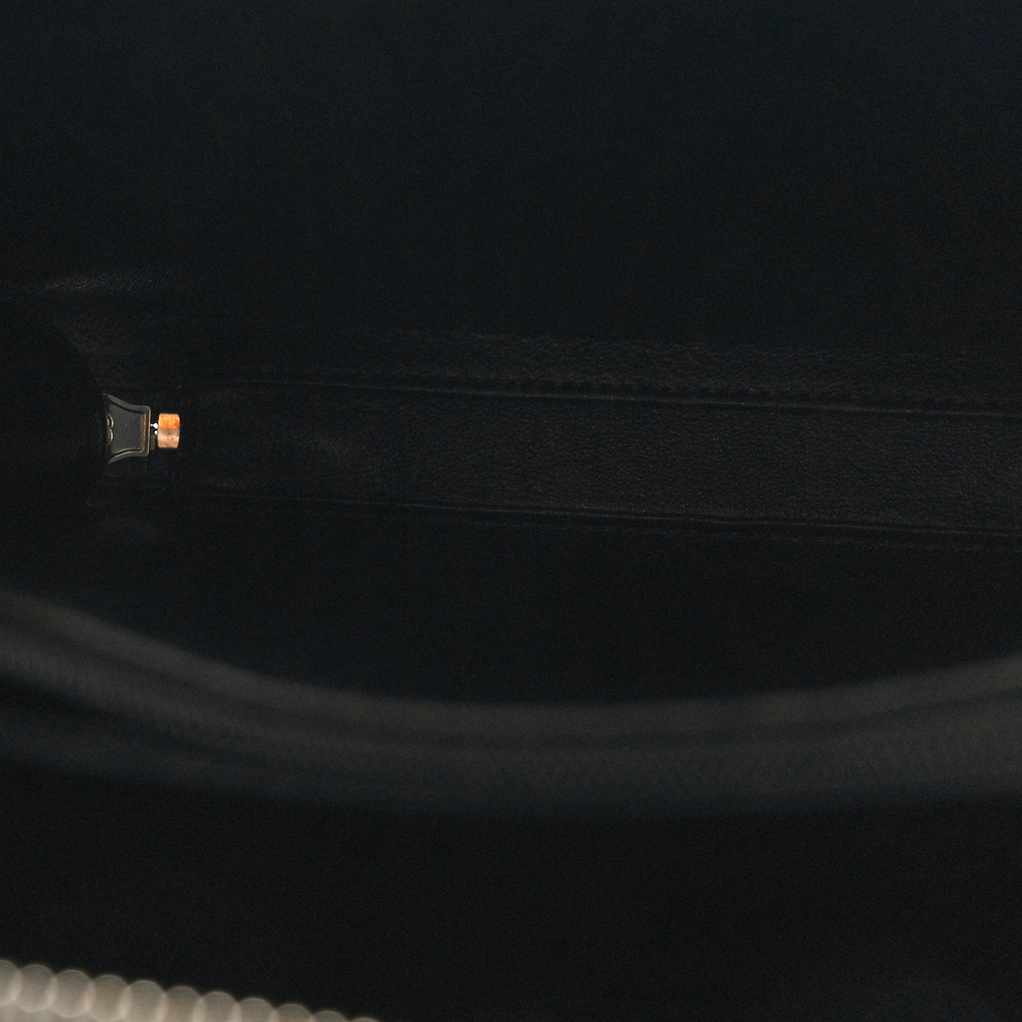 Metallic Caviar Quilted Medium CC Filigree Vanity Case Dark Silver