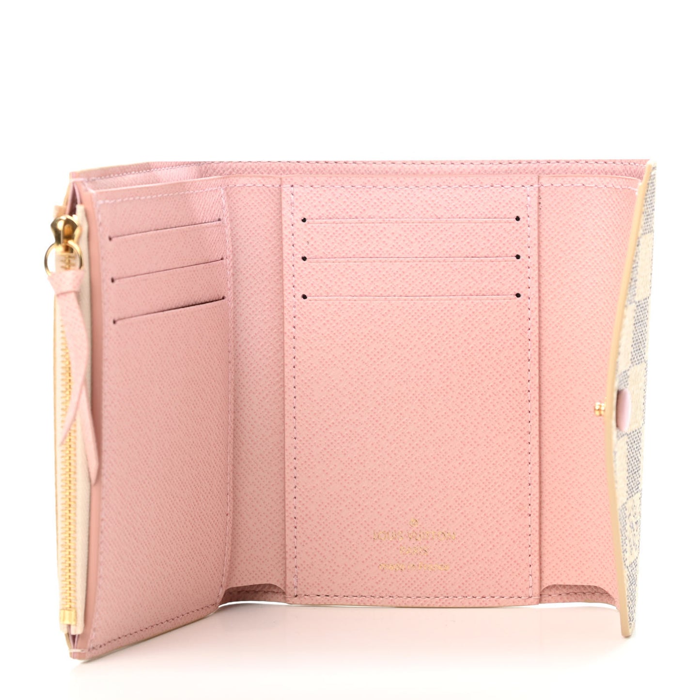 Damier Azur Victorine Wallet Rose Ballerine