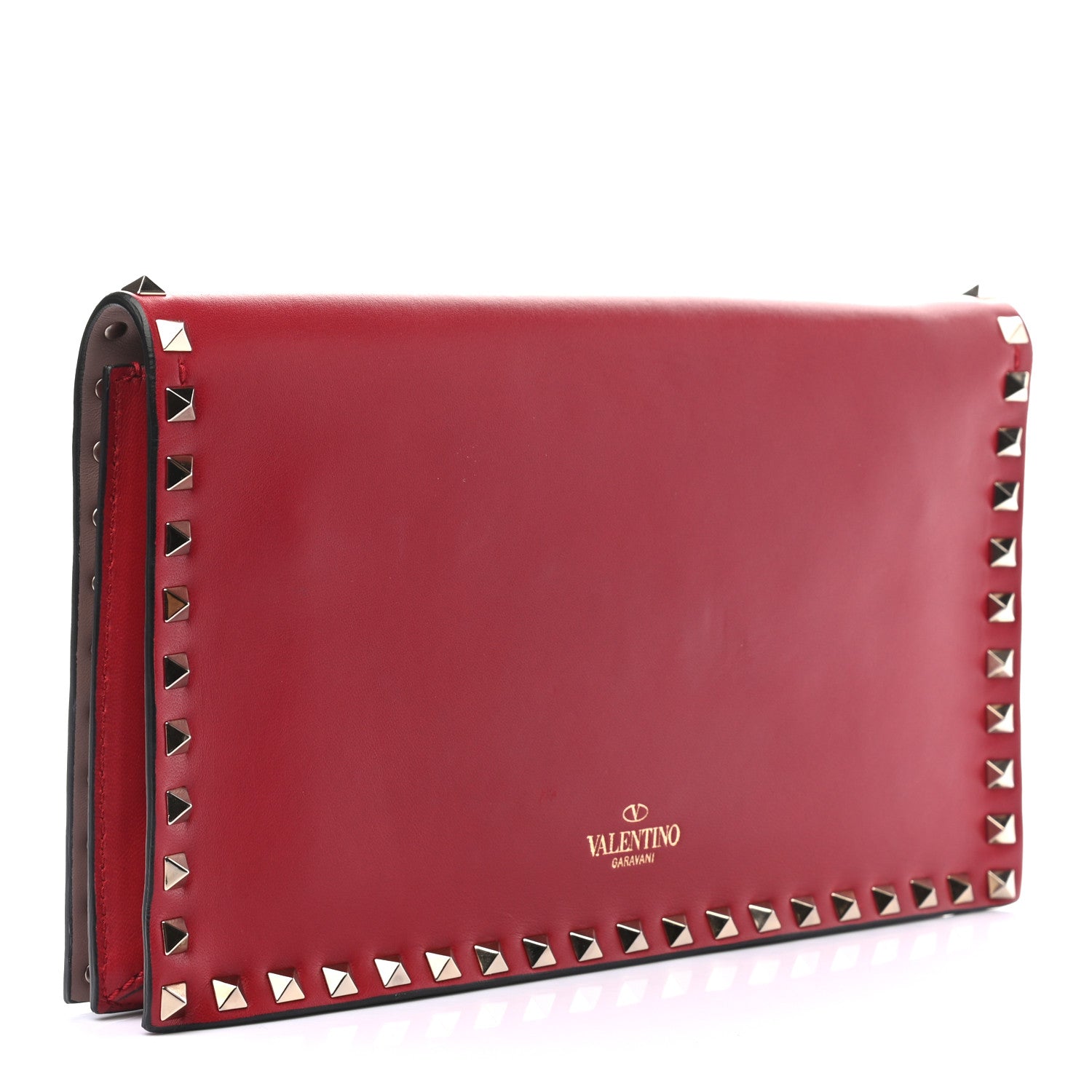 Valentino Garavani Nappa Rockstud Wristlet Clutch Rosso Valentino 3 of 6