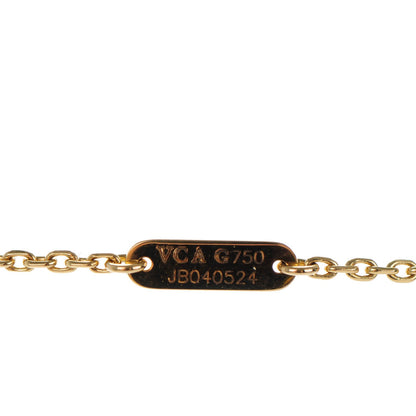 Van Cleef & Arpels 18K Yellow Gold Mother of Pearl Vintage Alhambra Pendant Necklace 3 of 6