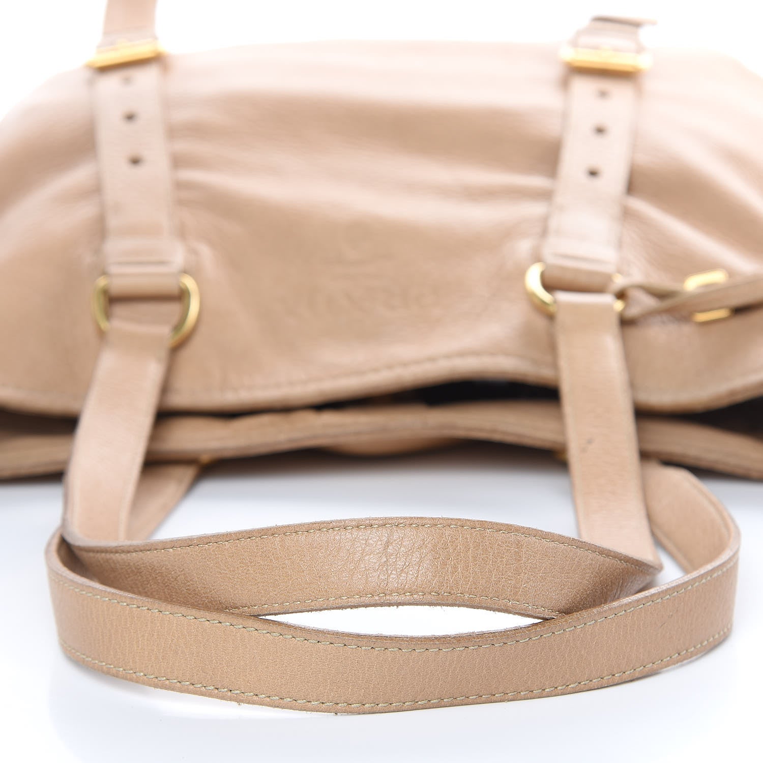 Prada Cervo Folding Tote Beige 11 of 17