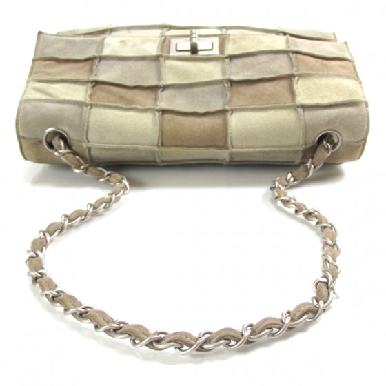 Chanel Suede Patchwork Medium Flap Beige 6 of 11