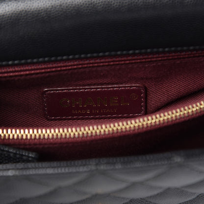 Chanel Caviar Quilted Small Coco Handle Flap Black 6 of 9