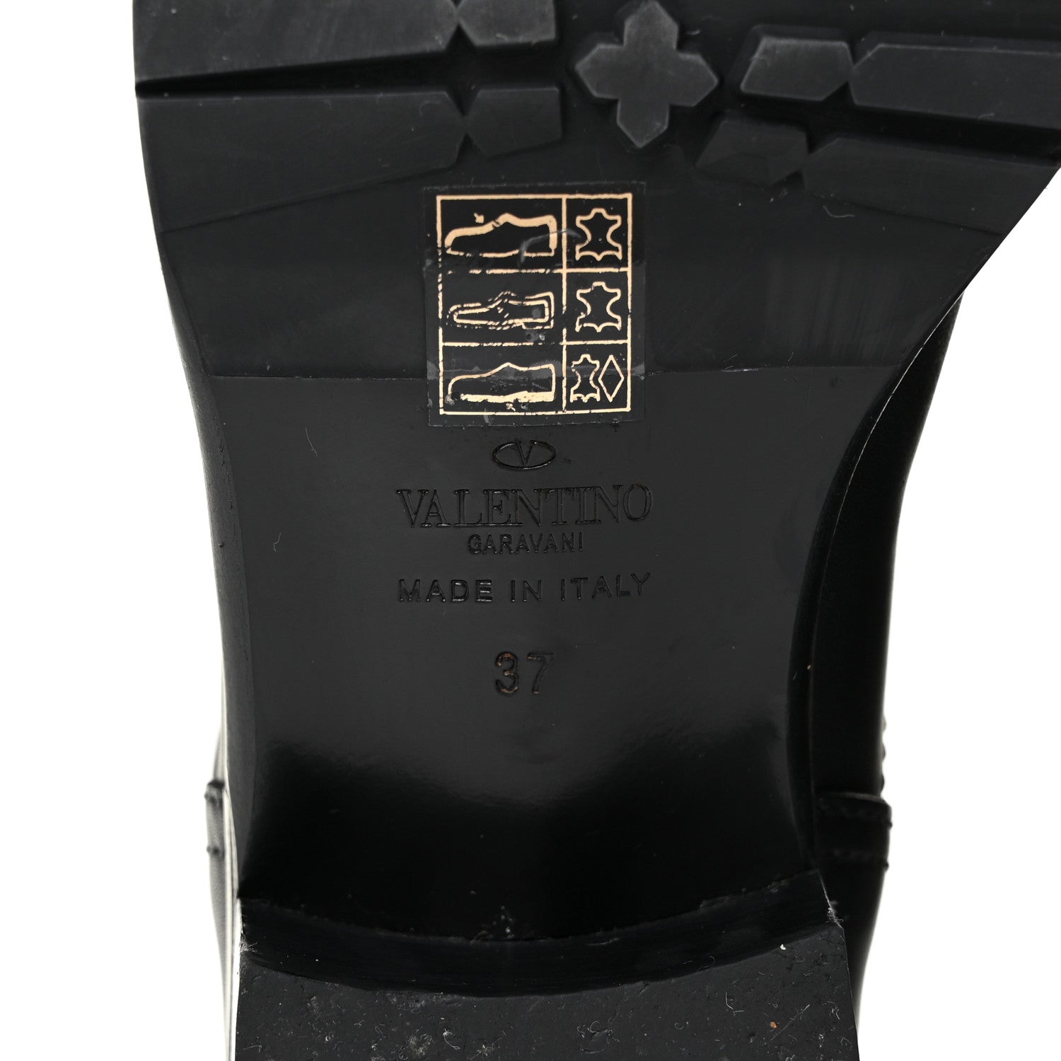 Valentino Garavani Calfskin Rockstud 30mm Biker Boots 37 Black 7 of 16