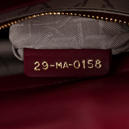 Christian Dior Lambskin Cannage Small Lucky Badges My Lady Dior Scarlet Red 7 of 10
