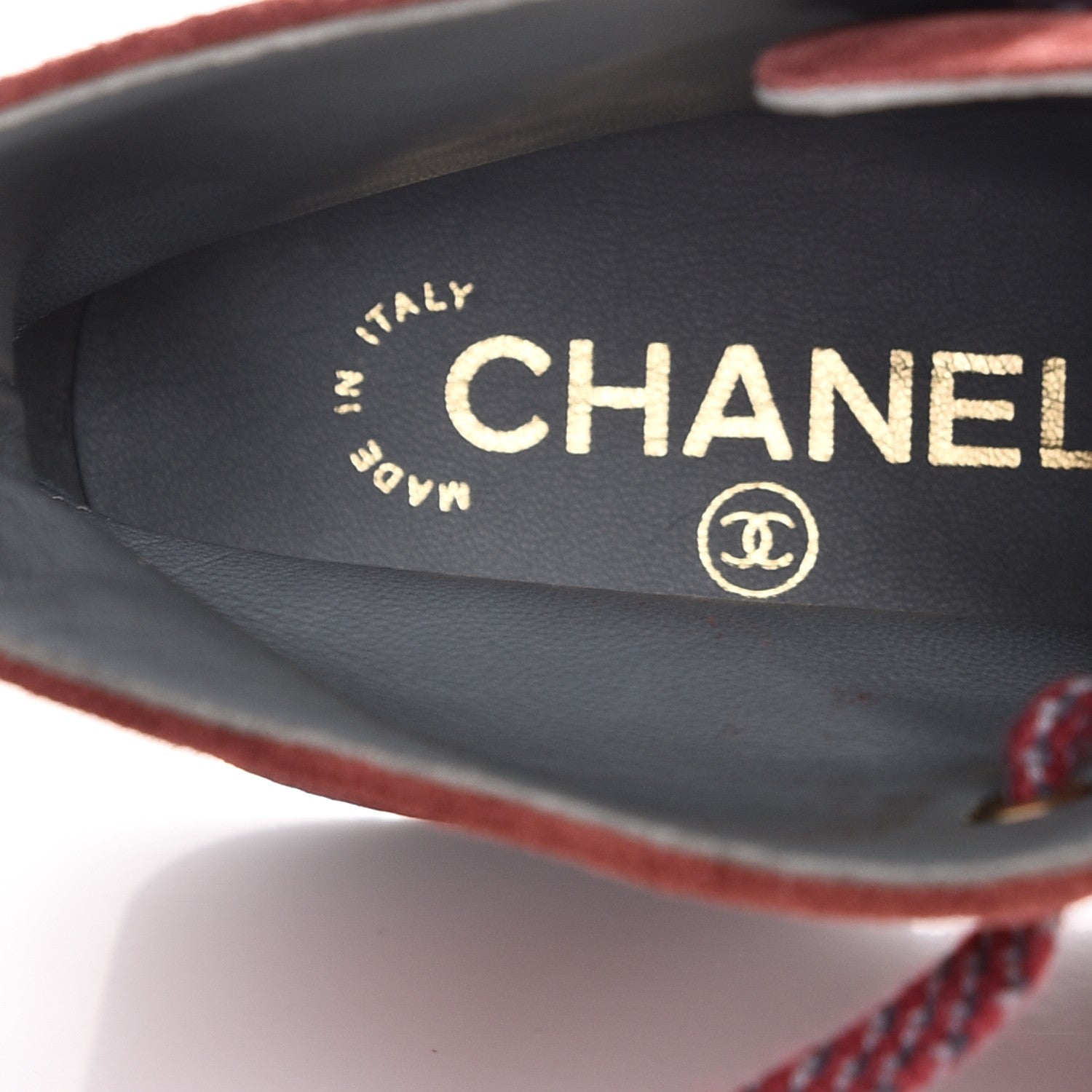Chanel Suede Calfskin Lace Up Short Boots 37 Burgundy 9 of 10