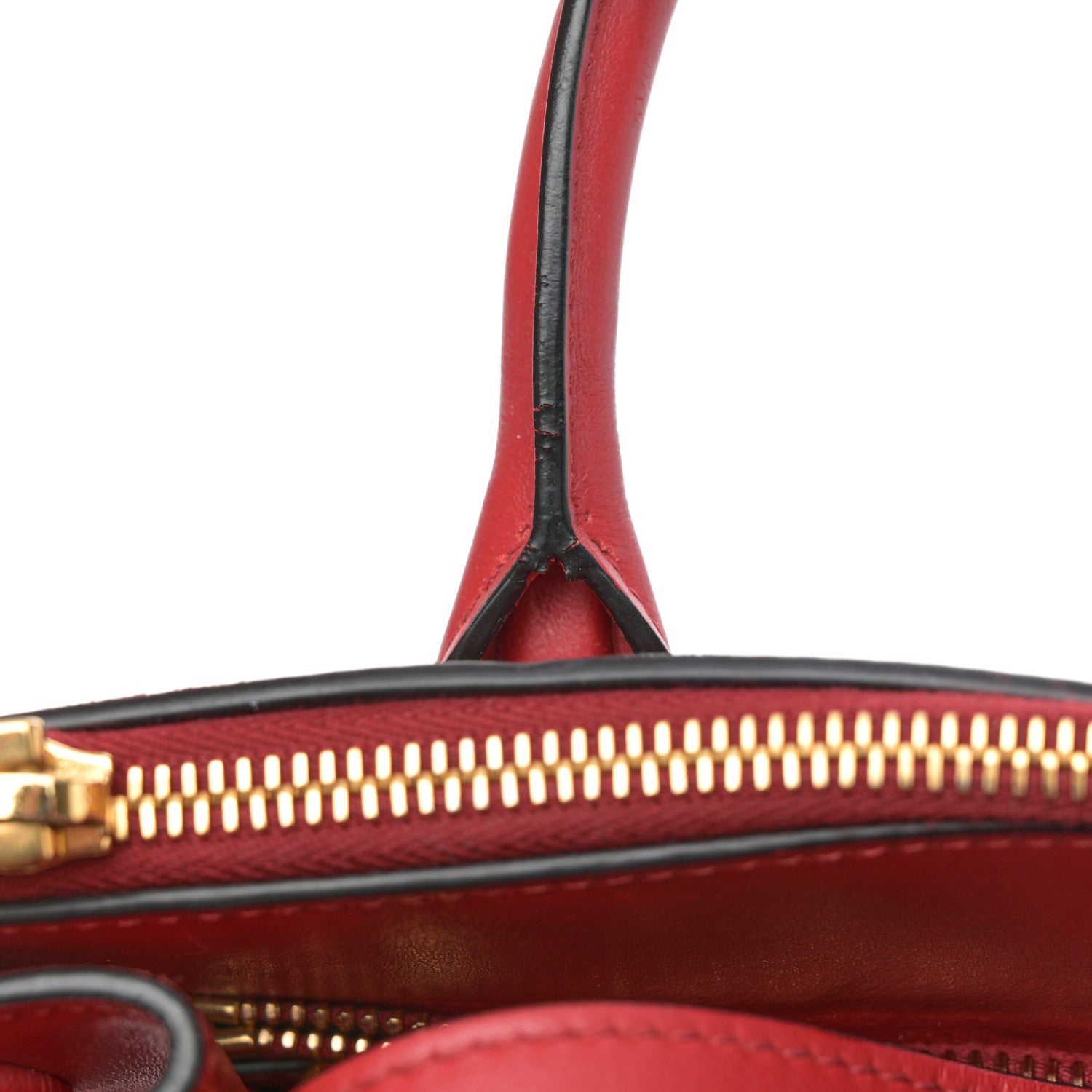 Prada Saffiano City Calfskin Small Paradigme Bag Red 16 of 17