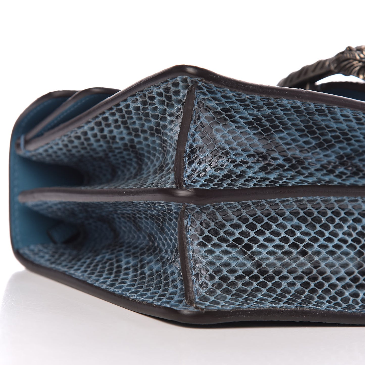 Snakeskin Blind For Love Embroidered Small Dionysus Shoulder Bag Ultramarine Multicolor
