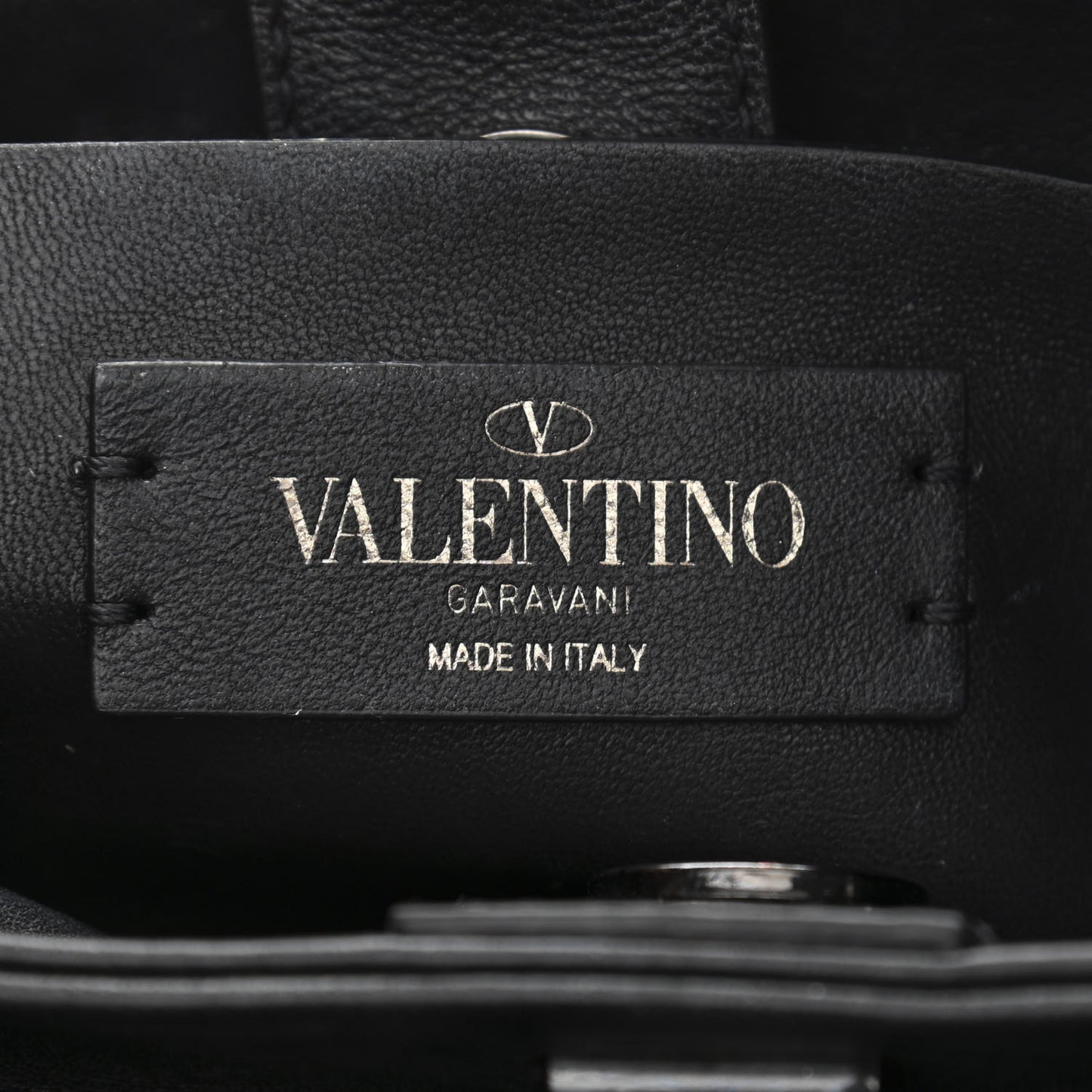 Nappa Monochrome Small Roman Stud The Handle Bag Black