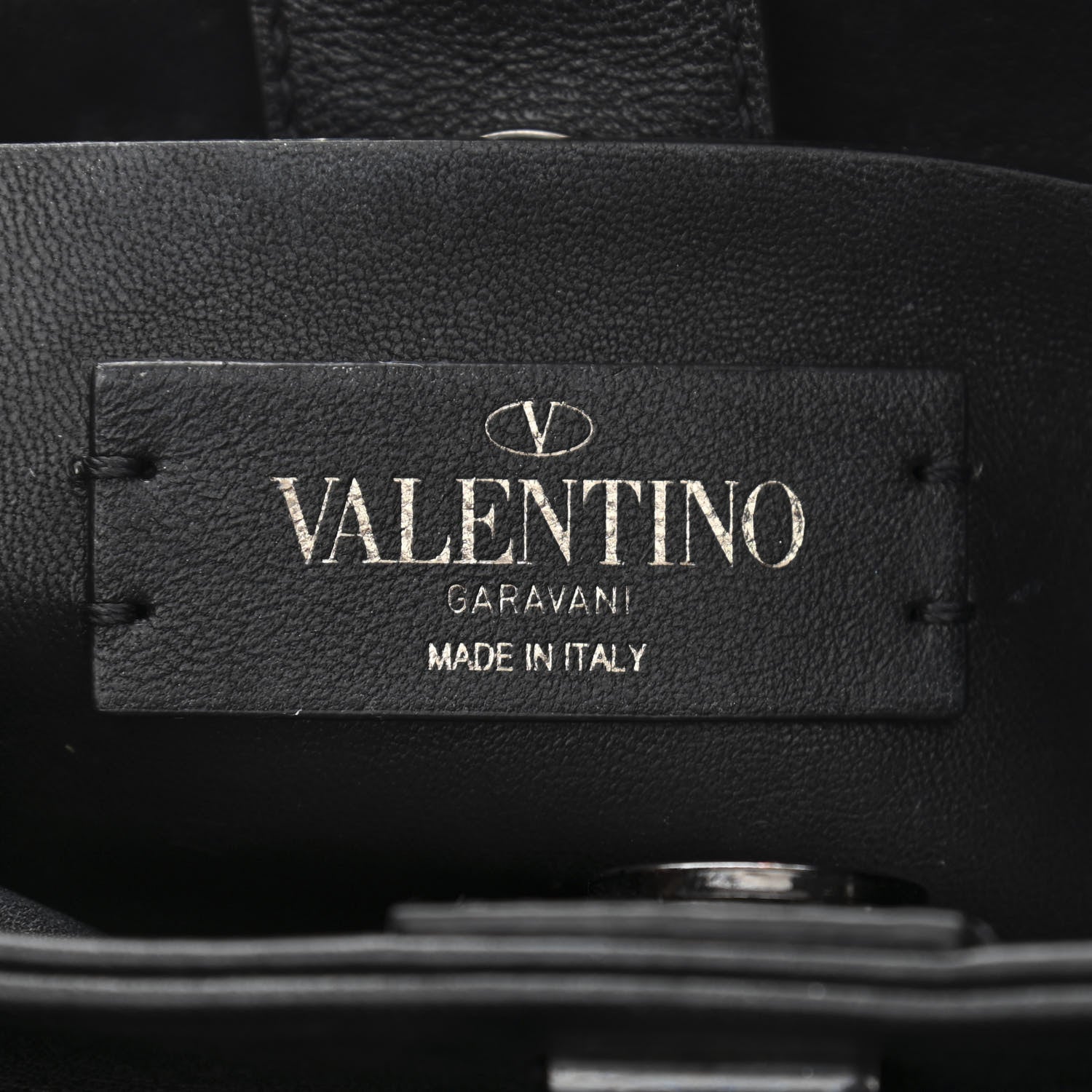 Valentino Garavani Nappa Monochrome Small Roman Stud The Handle Bag Black 6 of 11