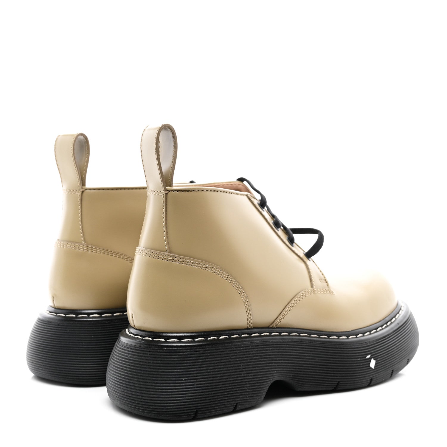 Bottega Veneta Calfskin Bounce Lace Up Ankle Boots 41 All Spice Black 4 of 8