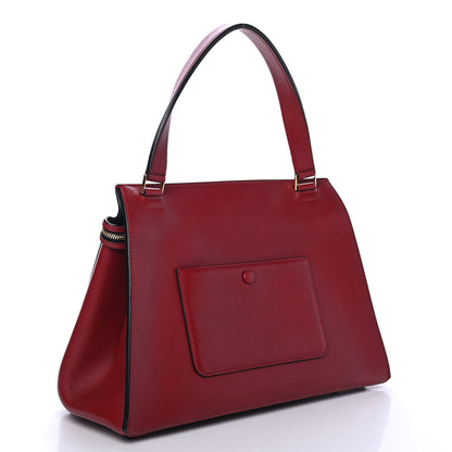 Celine Smooth Calfskin Medium Edge Shoulder Bag Red 2 of 4