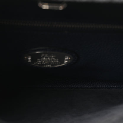 Fendi Cuoio Romano Selleria Bi-Color Large Peekaboo Iconic Fit Satchel Asfalto Lavagna 4 of 8