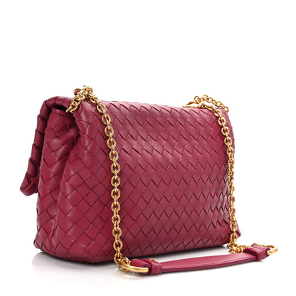 Bottega Veneta Nappa Intrecciato Baby Olimpia Shoulder Bag China Red 3 of 8