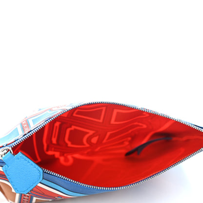 Hermes Silk Les Berlines Silky Pocket Cosmetic Case Bleu Zellige Bleu Frida 4 of 5