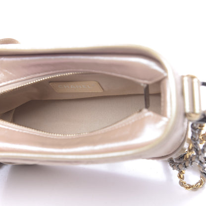 Chanel Iridescent Aged Calfskin Quilted Small Gabrielle Hobo Light Pink 5 of 10