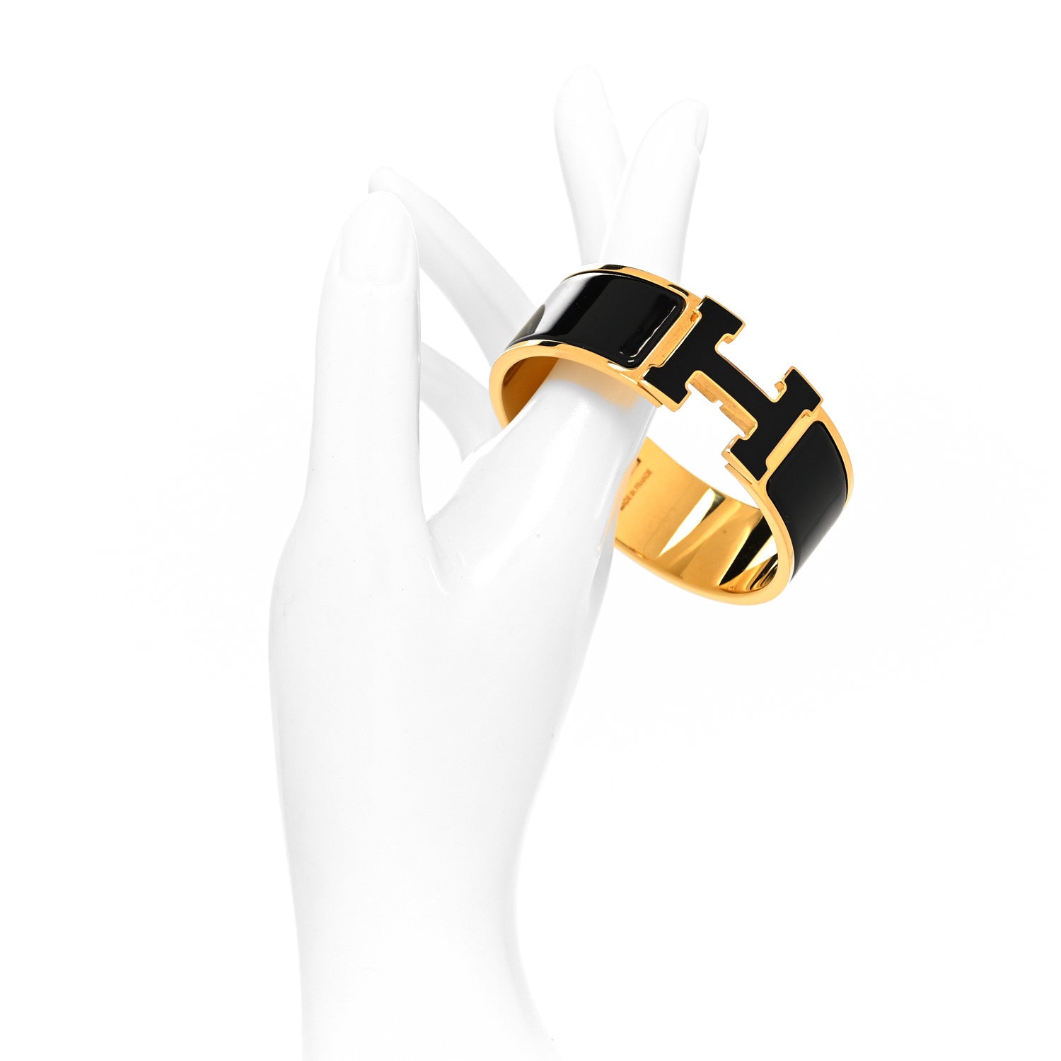 Hermes Enamel Wide Clic Clac H Bracelet PM Black 2 of 5