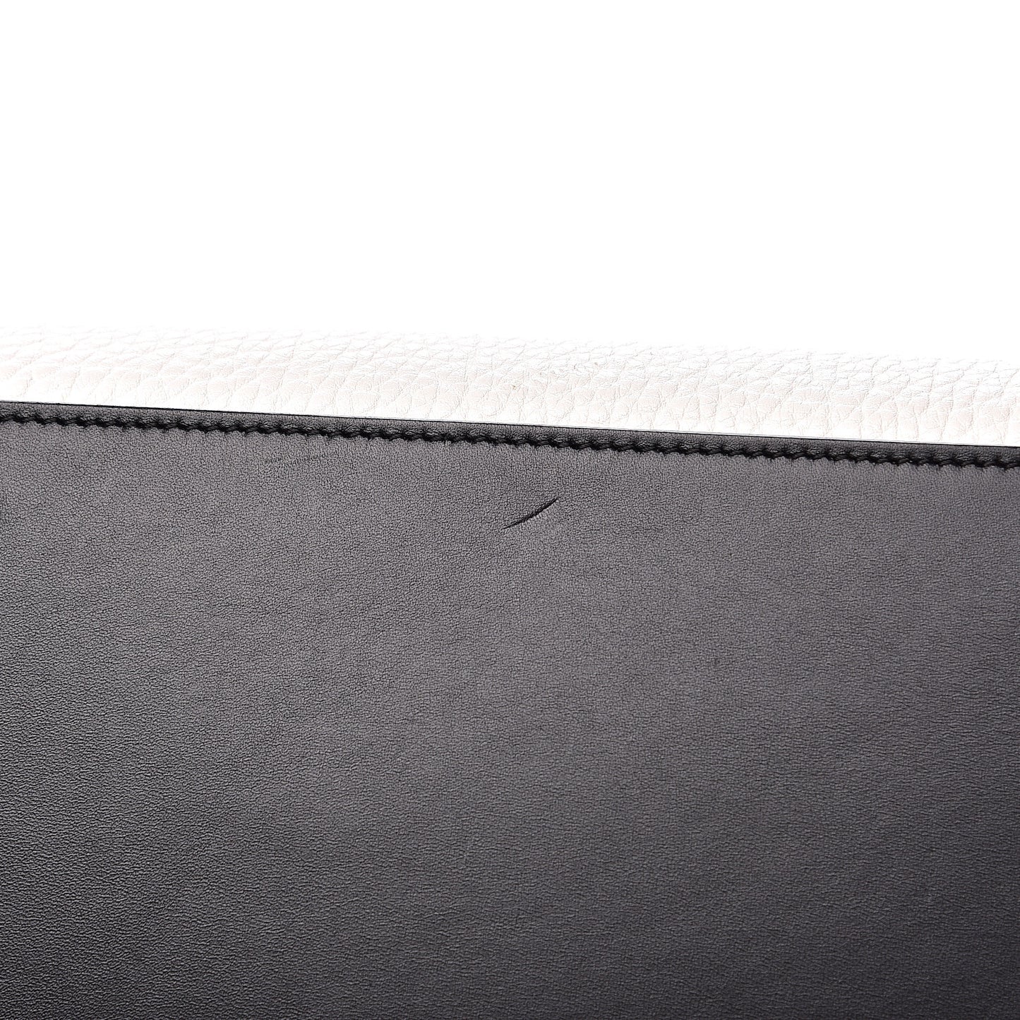 Bullhide Calfskin Mini Bi-Color Luggage Black White
