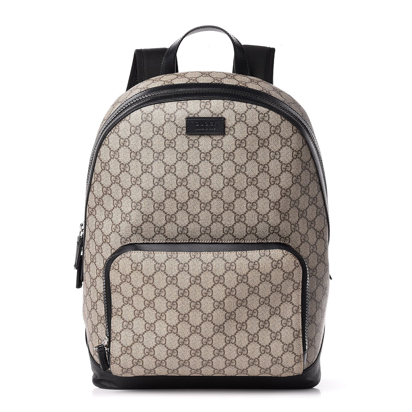 GG Supreme Monogram Medium Backpack Black
