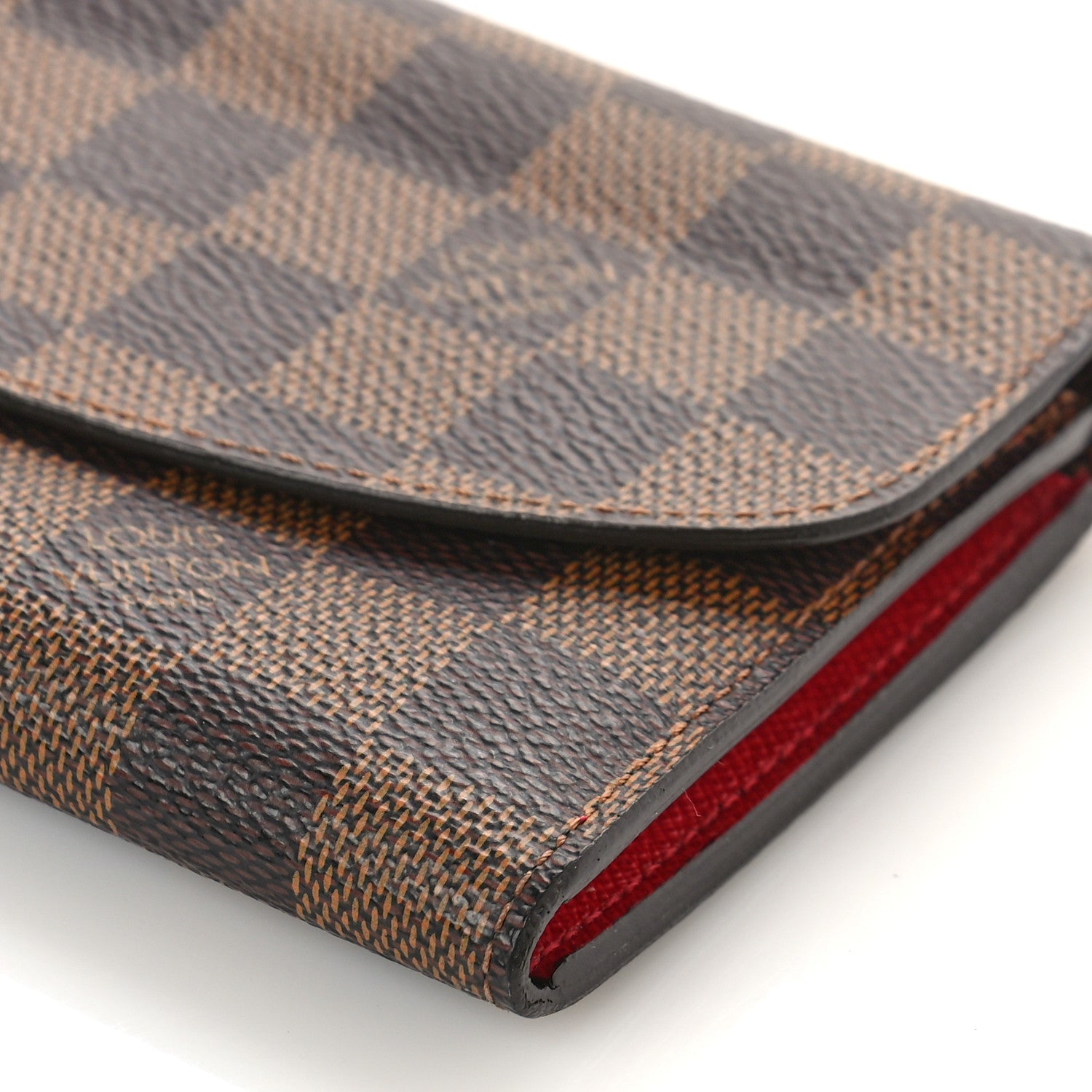 Louis Vuitton Damier Ebene Emilie Wallet Red 8 of 8