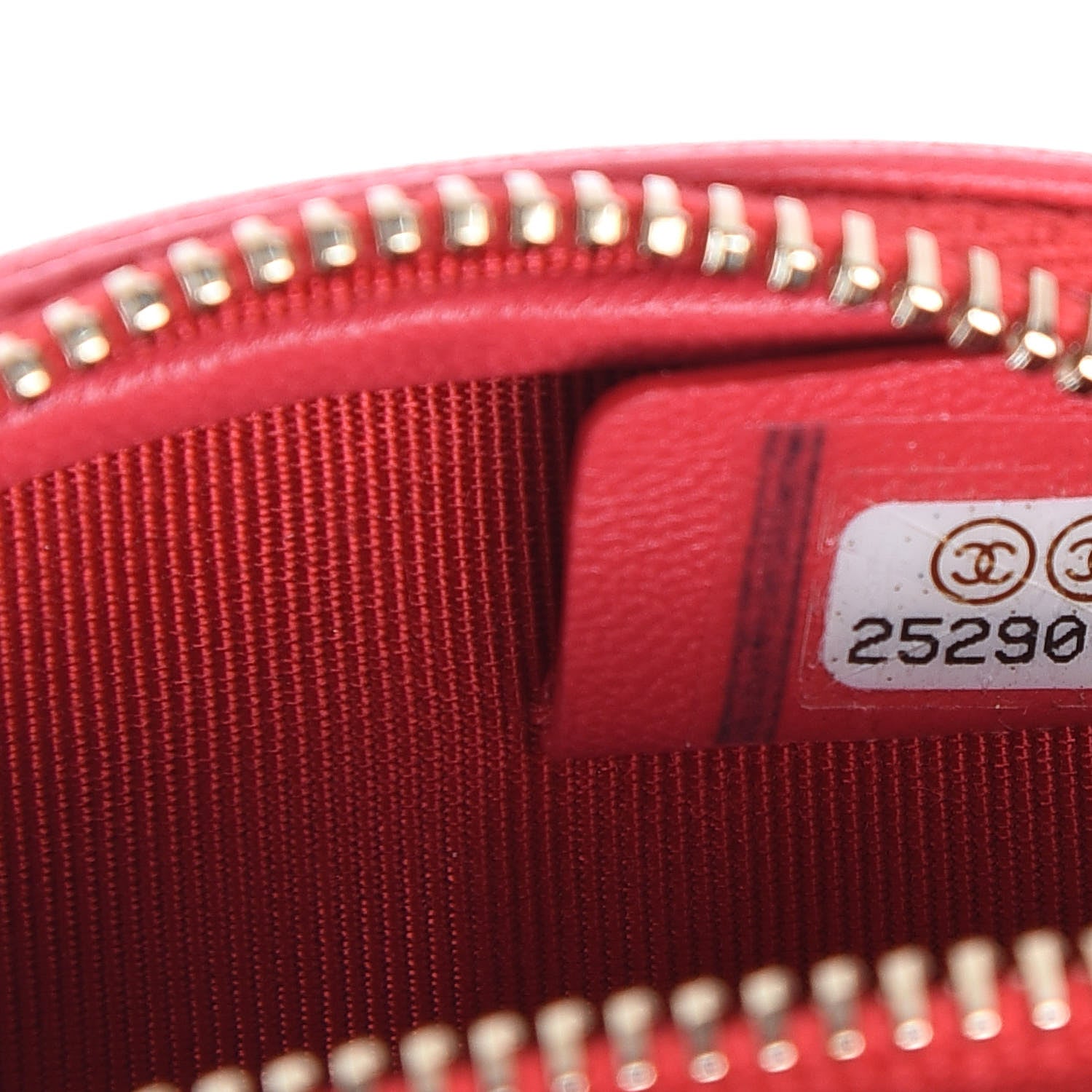 Chanel Lambskin Quilted Zip Around Classic Coin Purse Light Red 7 of 9