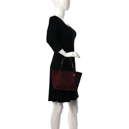 Fendi Zucchino Tote Red Black 2 of 13