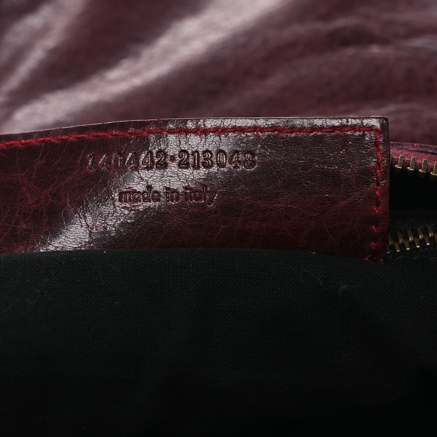 Agneau Classic Hardware Day Hobo Rouge Grenat