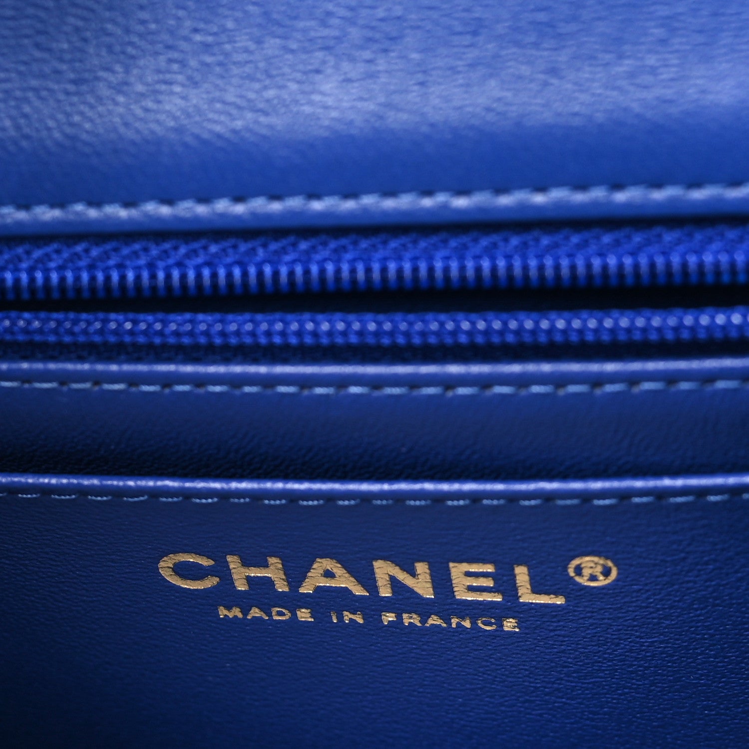 Chanel Lambskin Quilted Mini Top Handle Rectangular Flap Blue 6 of 10