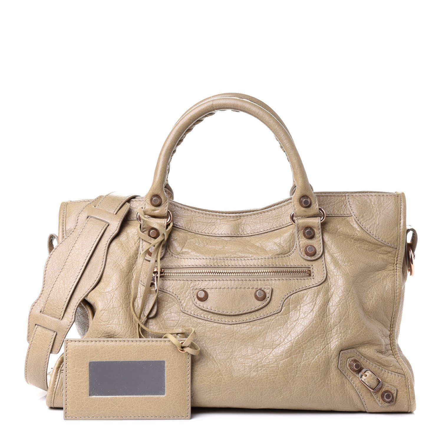 Balenciaga Agneau Giant 12 Rose Gold Hardware City Latte Beige 2 of 8