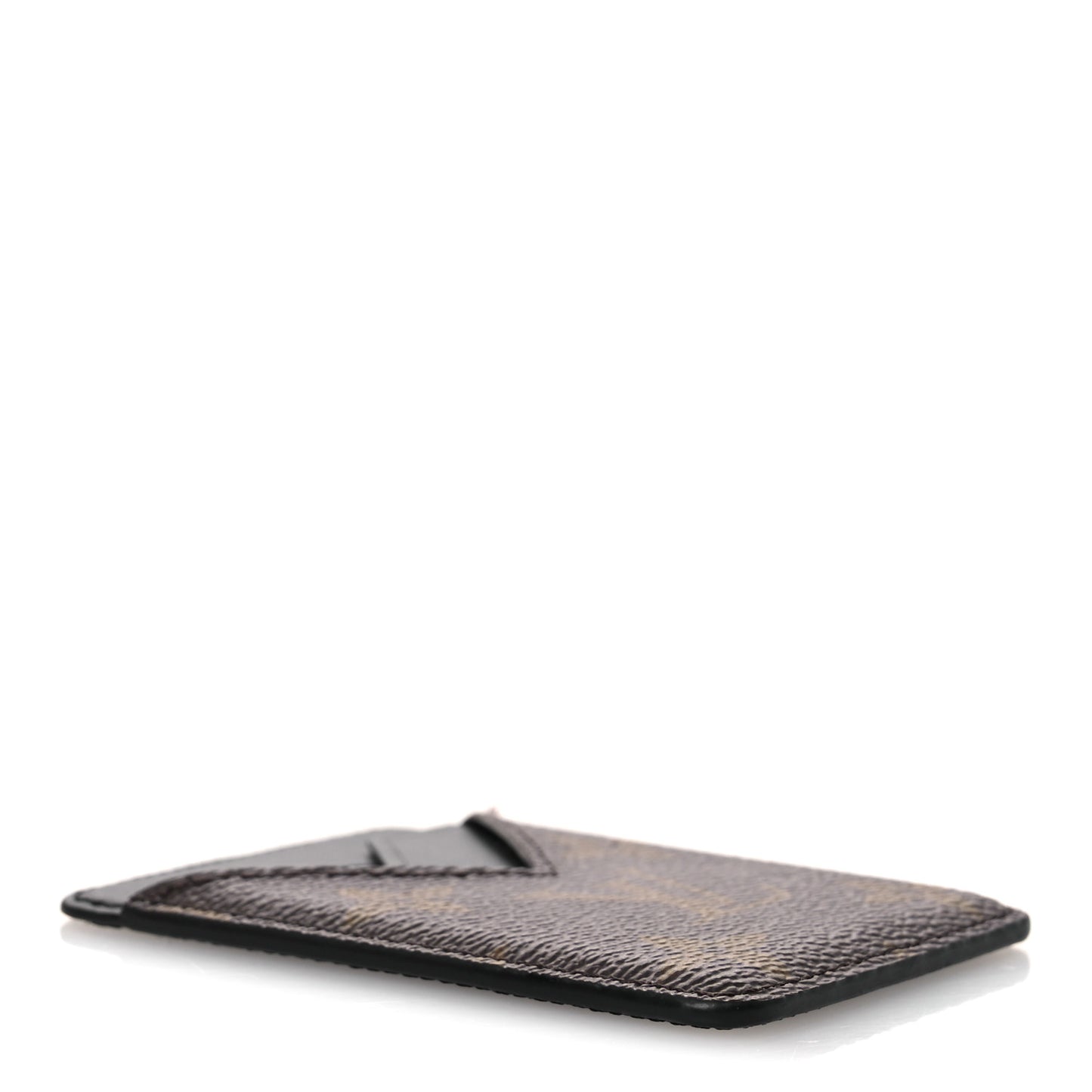 Monogram Macassar Magnetic Card Holder Black