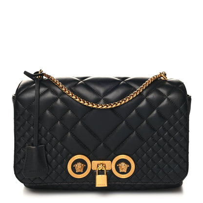 Versace Nappa Quilted Icon Shoulder Bag Black 1 of 9
