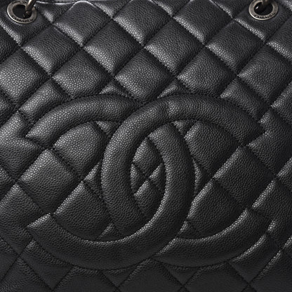 Chanel Caviar Quilted XXL Grand Shopping Tote GST Dark Grey 10 of 10
