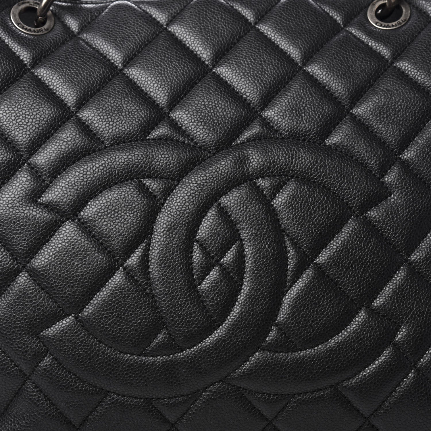 Chanel Caviar Quilted XXL Grand Shopping Tote GST Dark Grey 8 of 11