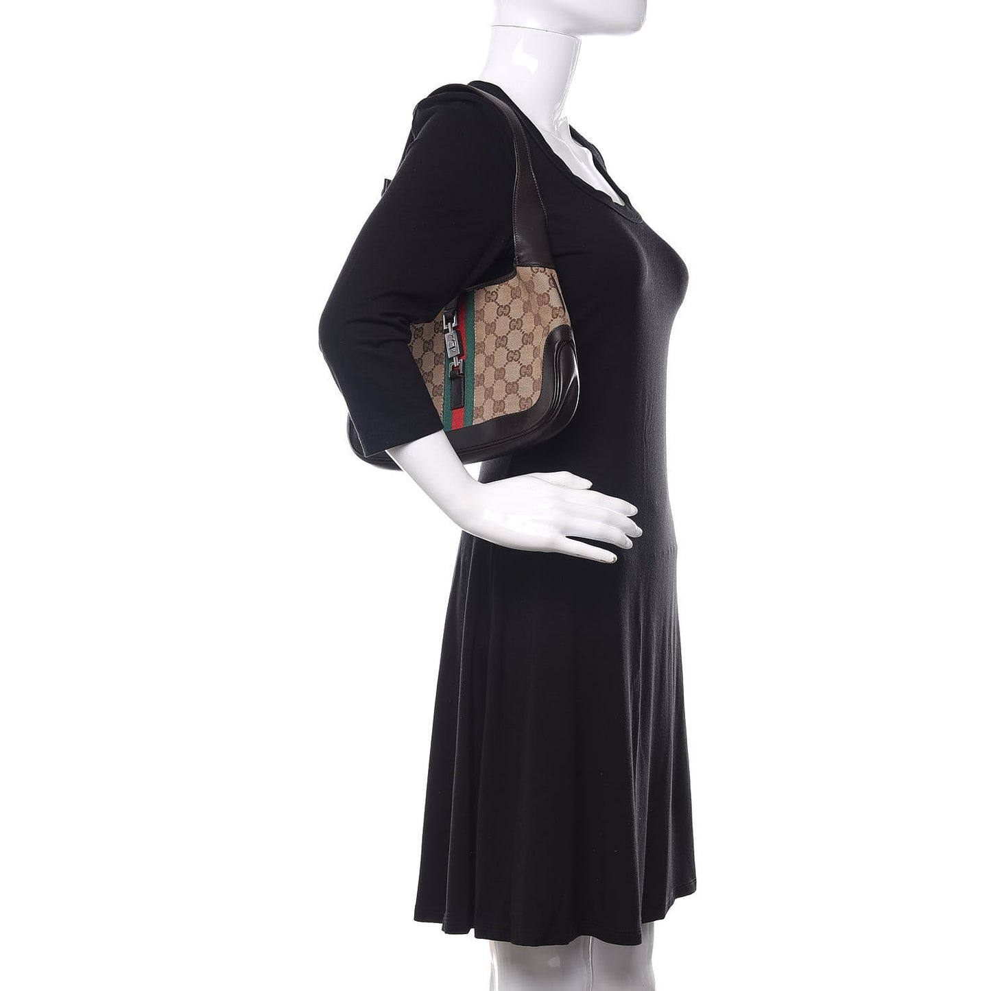 Monogram Web Small Jackie O Hobo Dark Brown