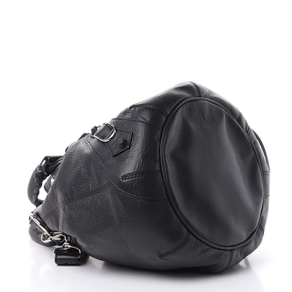 Balenciaga Matte Goatskin Rubber Covered Classic Hardware Mini Pompon Black 4 of 10