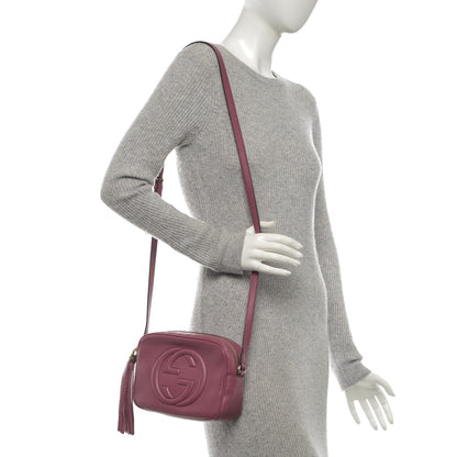 Gucci Pebbled Calfskin Small Soho Disco Bag Peonia Flower 2 of 7