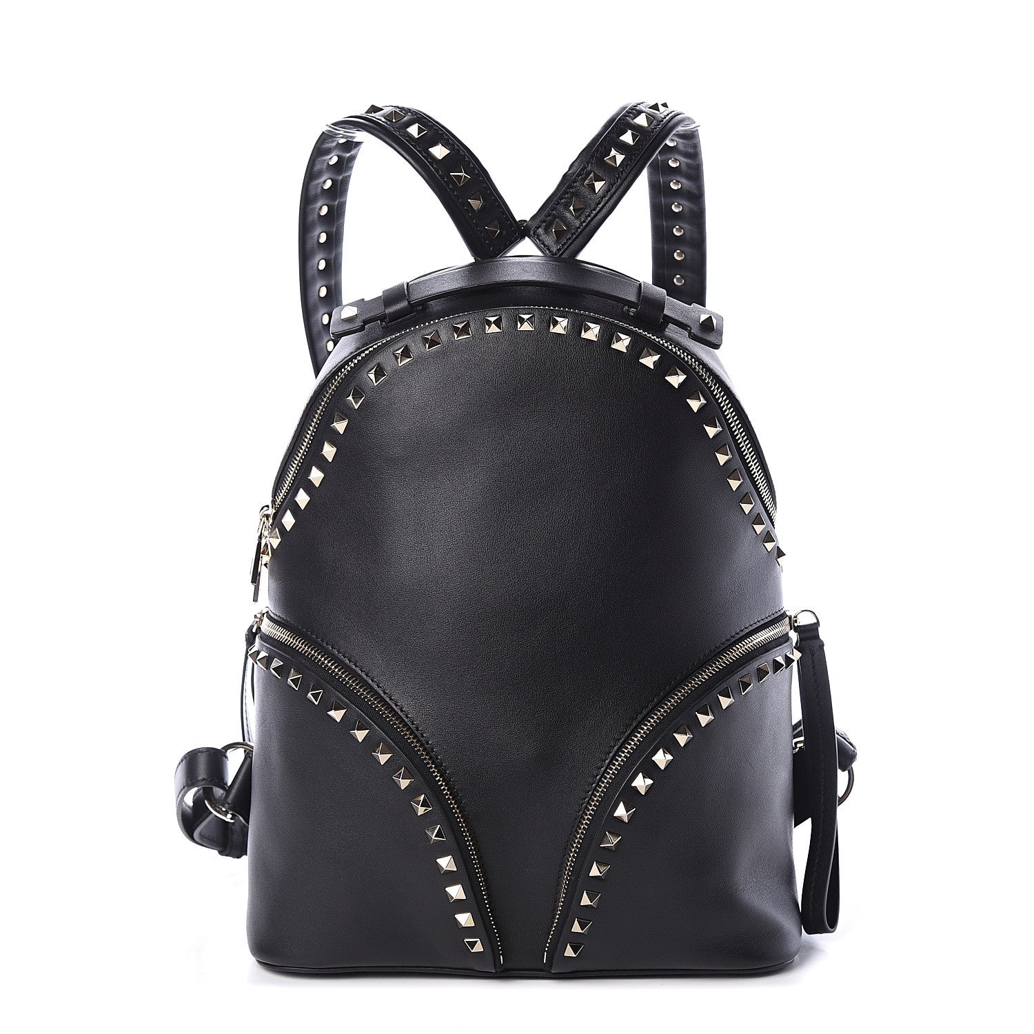 Valentino Garavani Vitello Rockstud Backpack Black 1 of 7