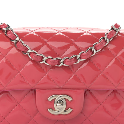 Chanel Patent Calfskin Quilted Mini Rectangular Flap Pink 7 of 12