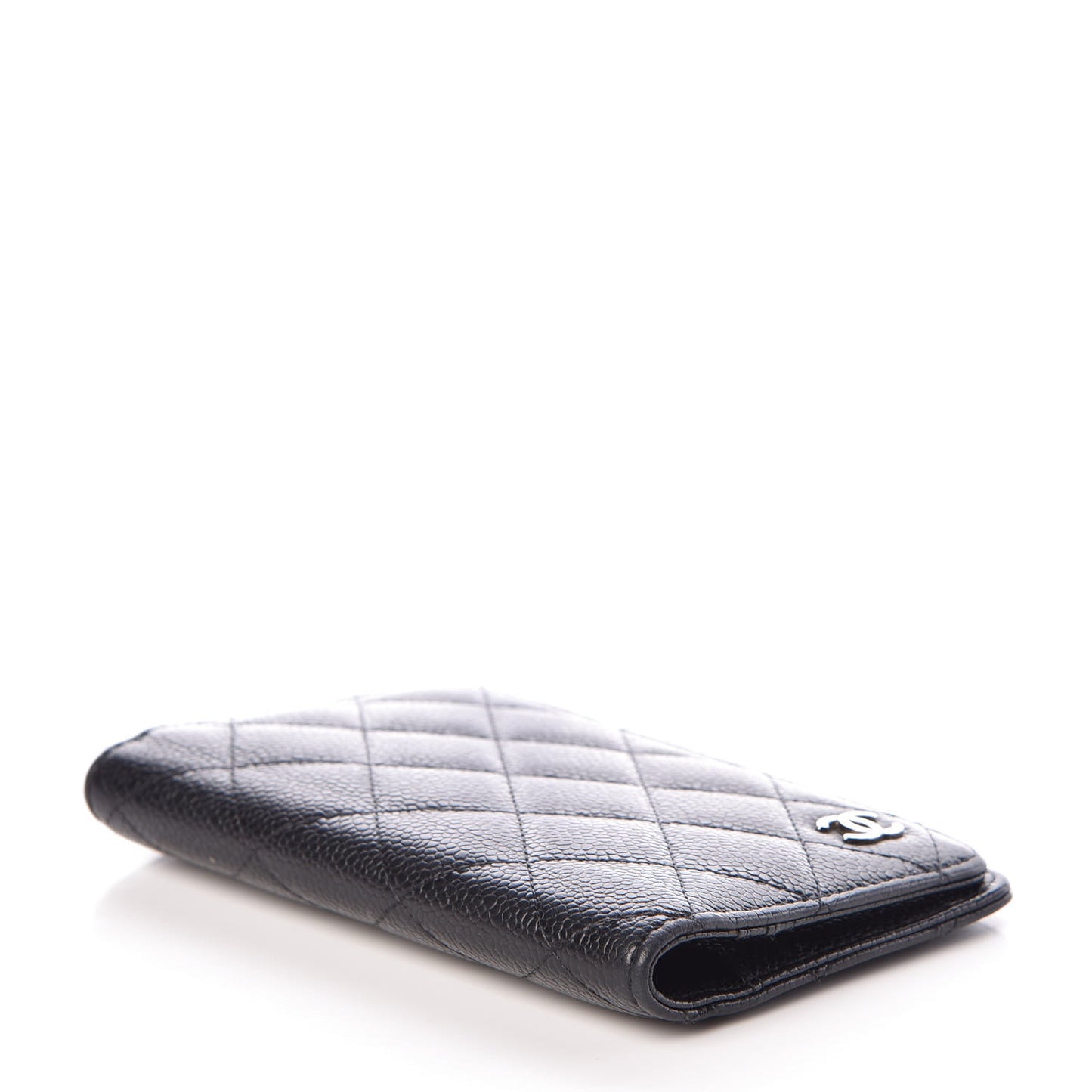 Caviar Quilted Passport Holder Black