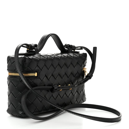 Bottega Veneta Calfskin Intrecciato Bang Bang Vanity Case Black 3 of 10