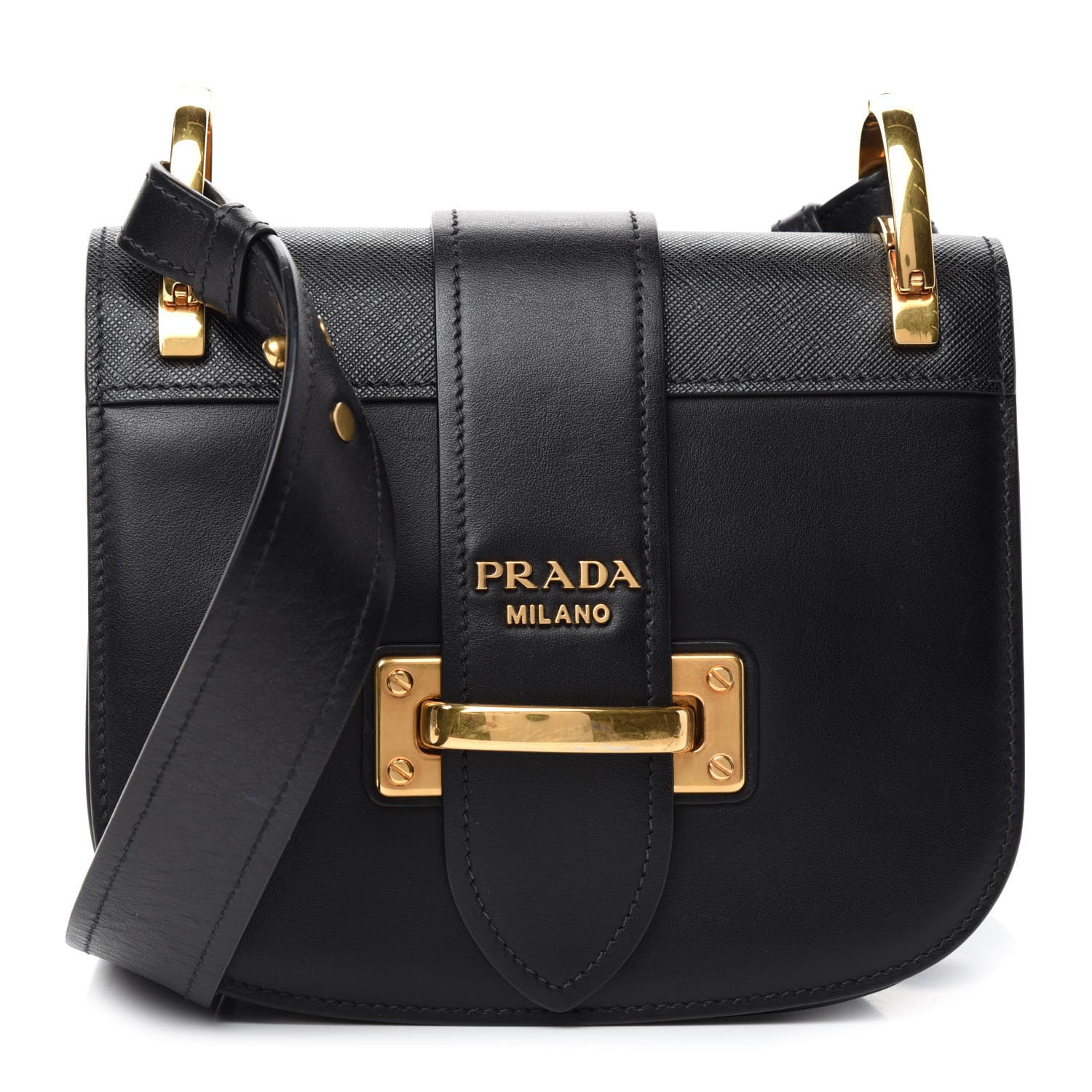 Prada City Calf Saffiano Pionniere Bag Black 1 of 9
