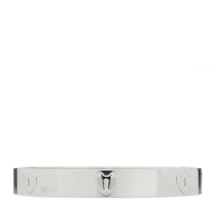 Tiffany Sterling Silver Heart Locks Bangle Bracelet 1 of 3