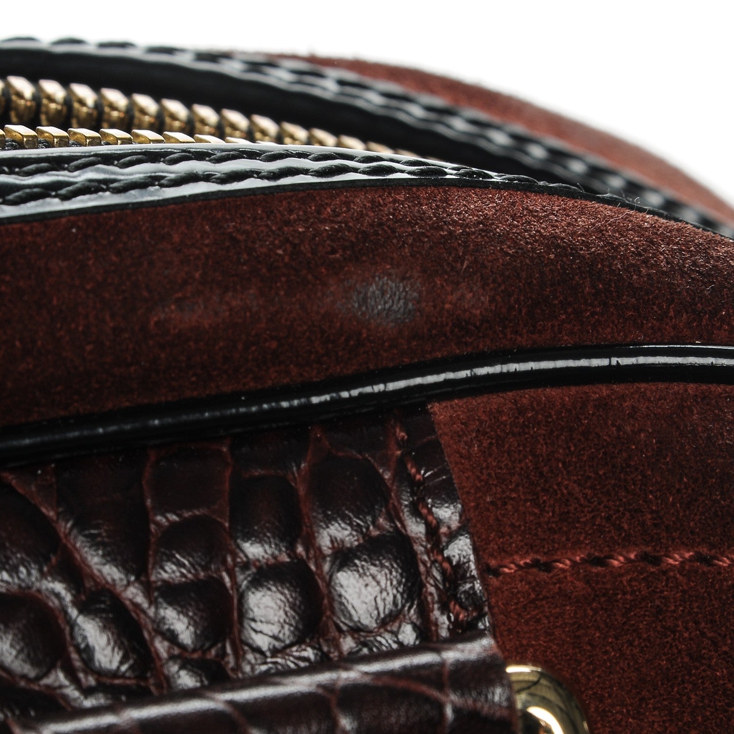 Louis Vuitton Suede Stamped Havane Bowler PM Brun 10 of 17