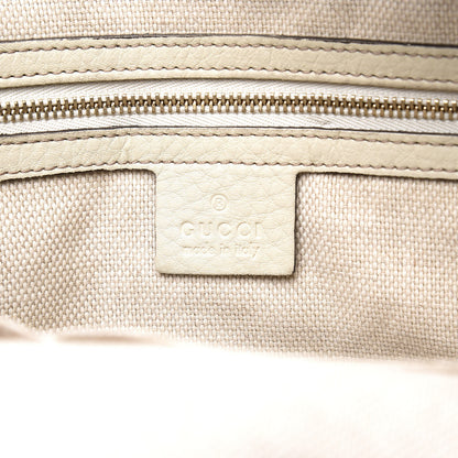 Gucci Pebbled Calfskin Medium Soho Shoulder Bag Off White 7 of 11