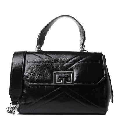 Givenchy Creased Patent Calfskin Small ID Flap Black 1 of 3