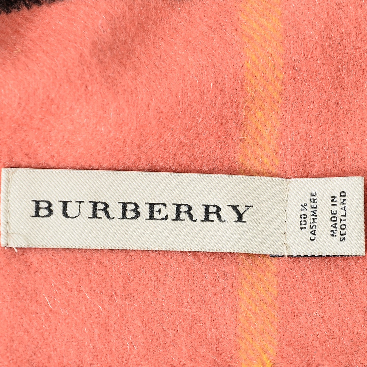 Cashmere Giant Check Scarf Pink
