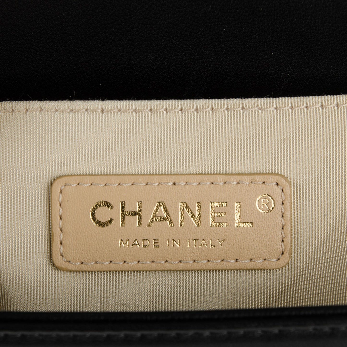 Lambskin Quilted Medium Chain Detail Boy Flap Black