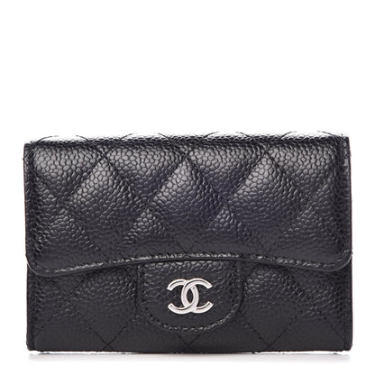 Chanel Caviar Quilted Flap Card Holder Black 1 of 9