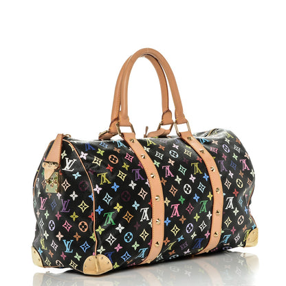 Louis Vuitton Monogram Multicolor Keepall 45 Black 3 of 7