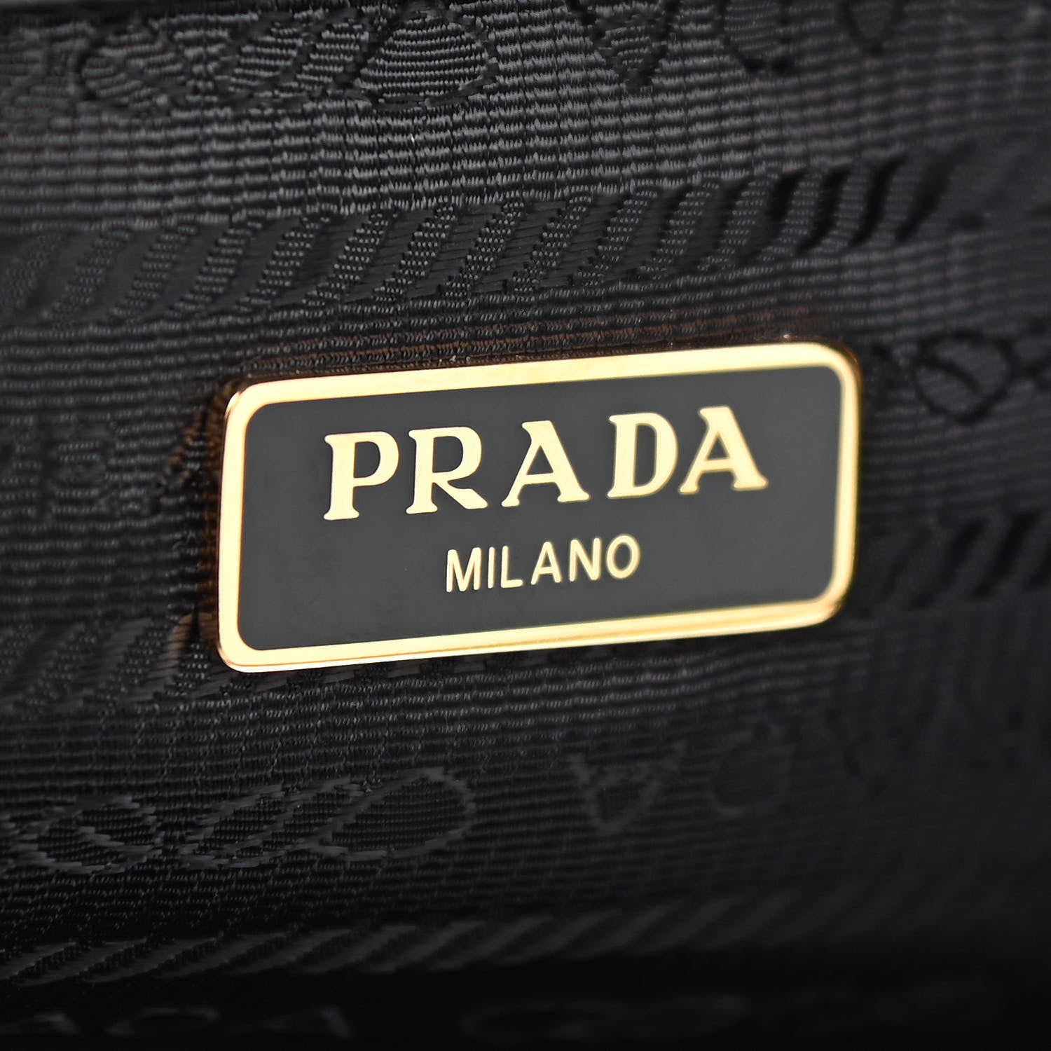 Prada Glace Calfskin Embossed Secchiello Bucket Bag Black 6 of 9
